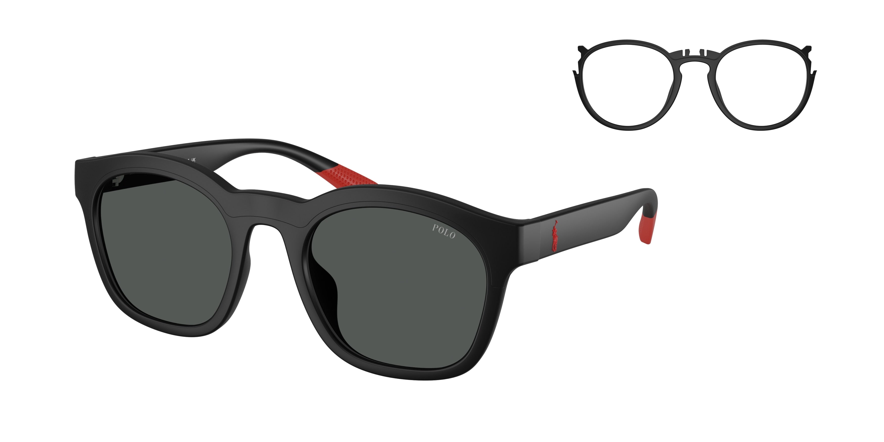 POLO 0PH4243U MATTE BLACK square sunglasses by POLO