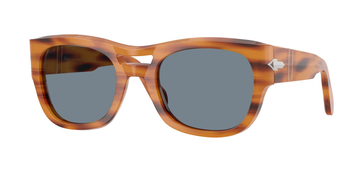 PERSOL 0PO0064S STRIPED BROWN pillow sunglasses by PERSOL
