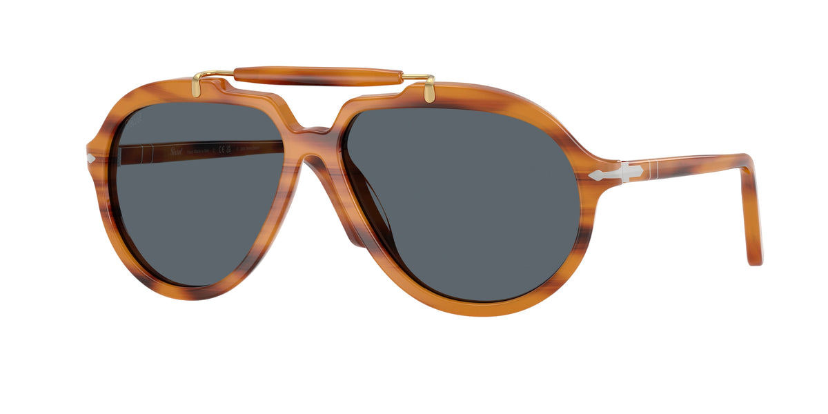 PERSOL 0PO0202S STRIPED BROWN square sunglasses by PERSOL