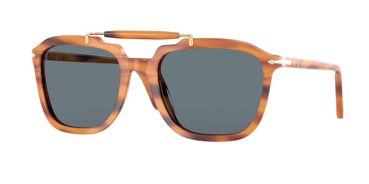 PERSOL 0PO0203S STRIPED BROWN square sunglasses by PERSOL