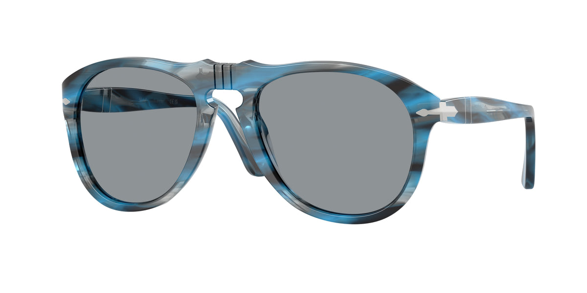 PERSOL 0PO0649 STRIPED BLUE AND GREY pilot sunglasses by PERSOL