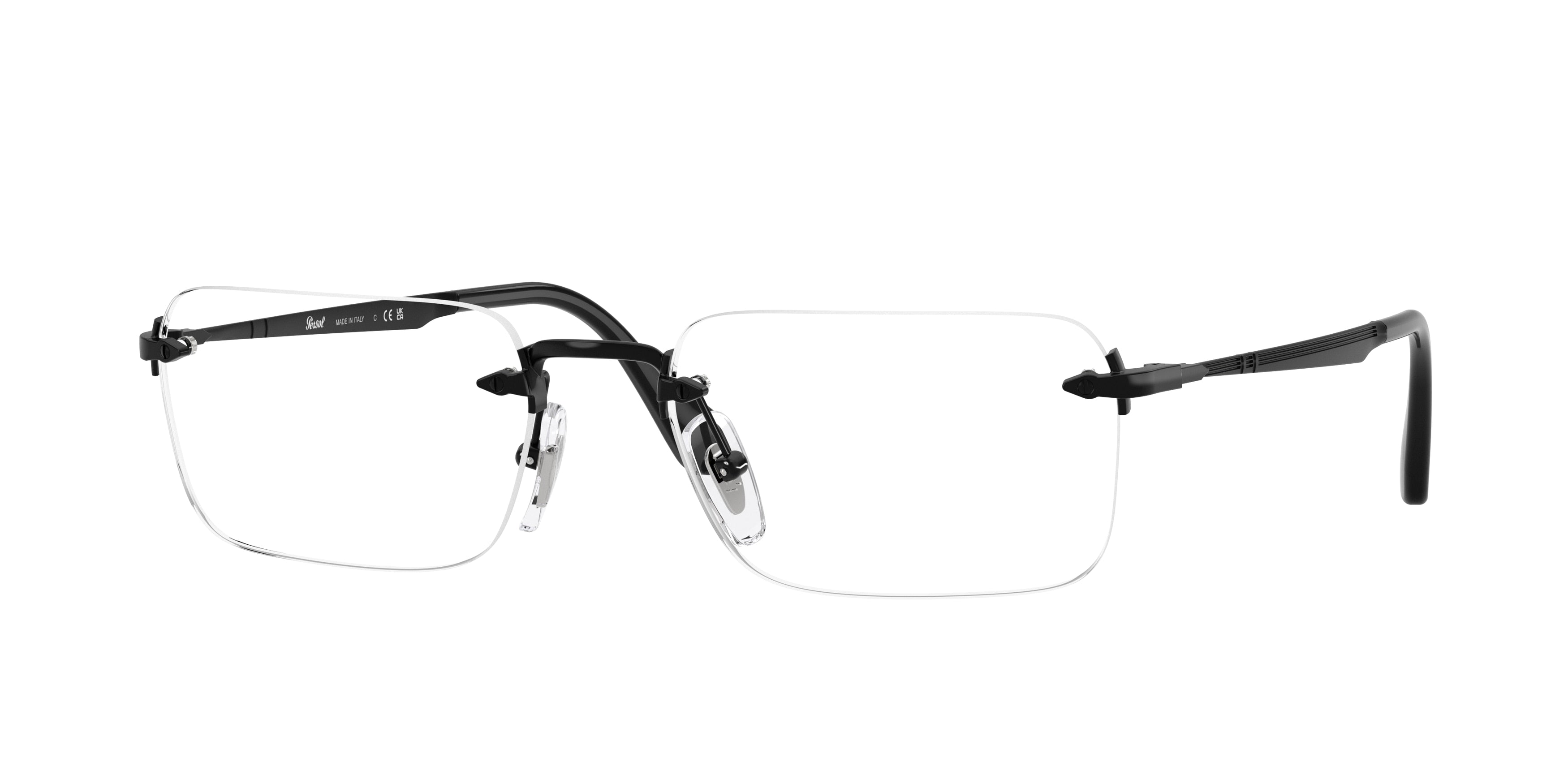 PERSOL 0PO1030V BLACK rectangle glasses by PERSOL