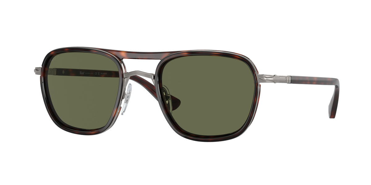 PERSOL 0PO2484S GUNMETAL/HAVANA rectangle sunglasses by PERSOL