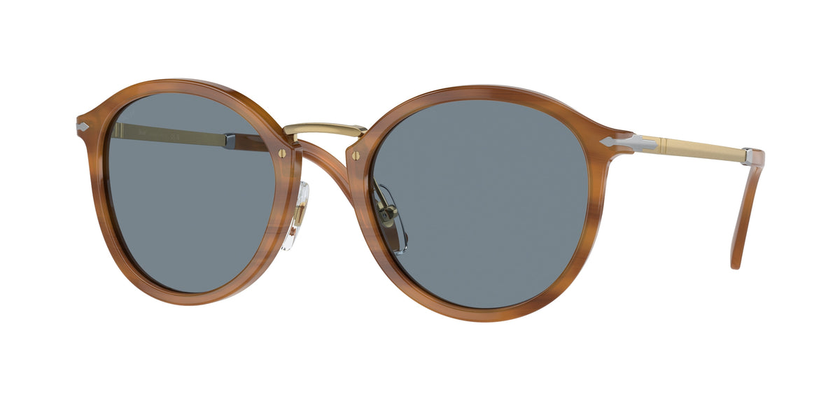 PERSOL 0PO3309S STRIPED BROWN round sunglasses by PERSOL