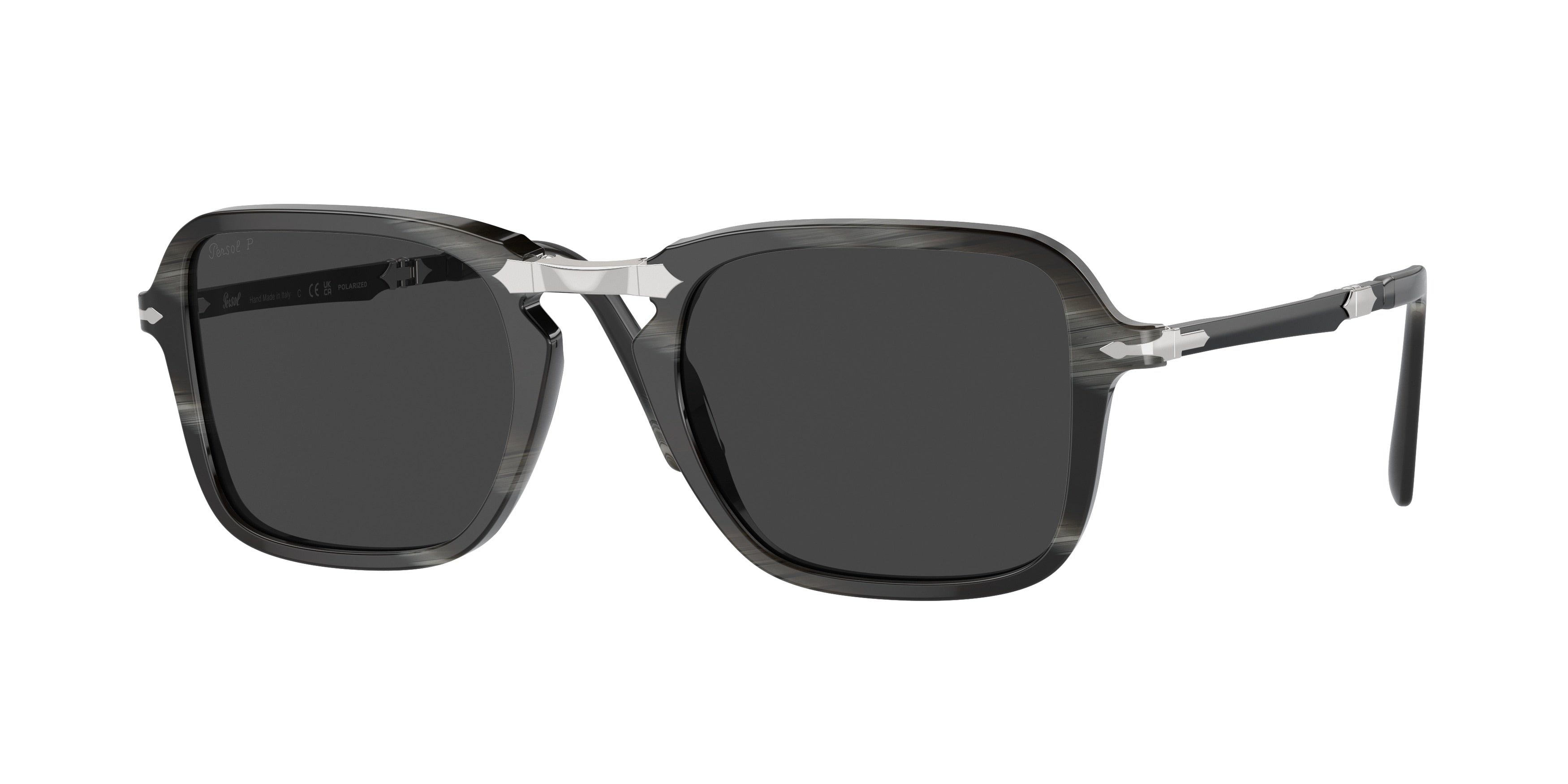 PERSOL 0PO3330S BLACK HORN rectangle sunglasses by PERSOL