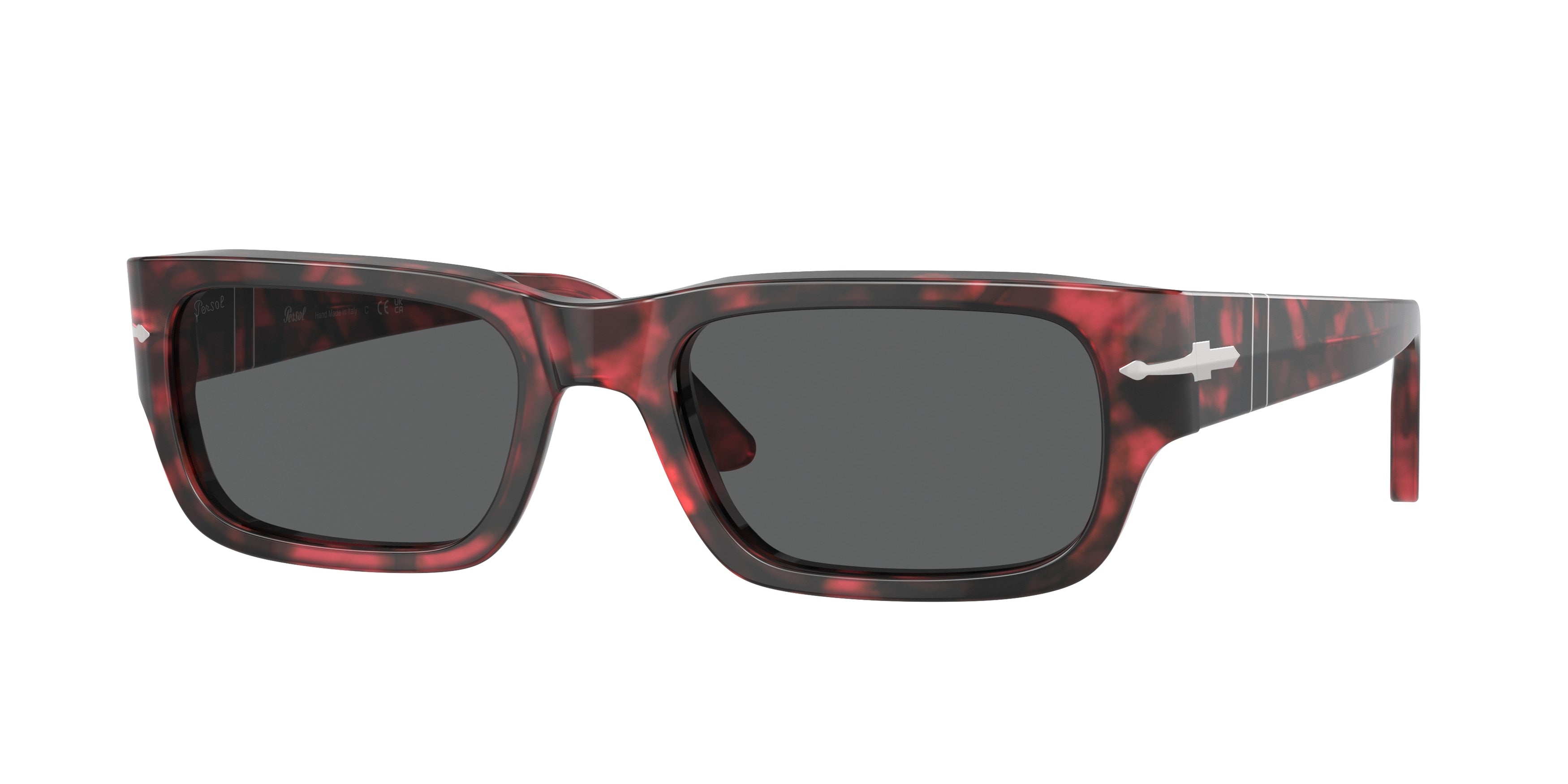 PERSOL 0PO3347S RED HAVANA rectangle sunglasses by PERSOL