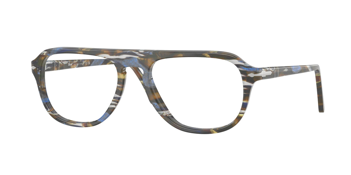 PERSOL 0PO3368V FROST GREY/NAUTICAL BLUE pilot glasses by PERSOL