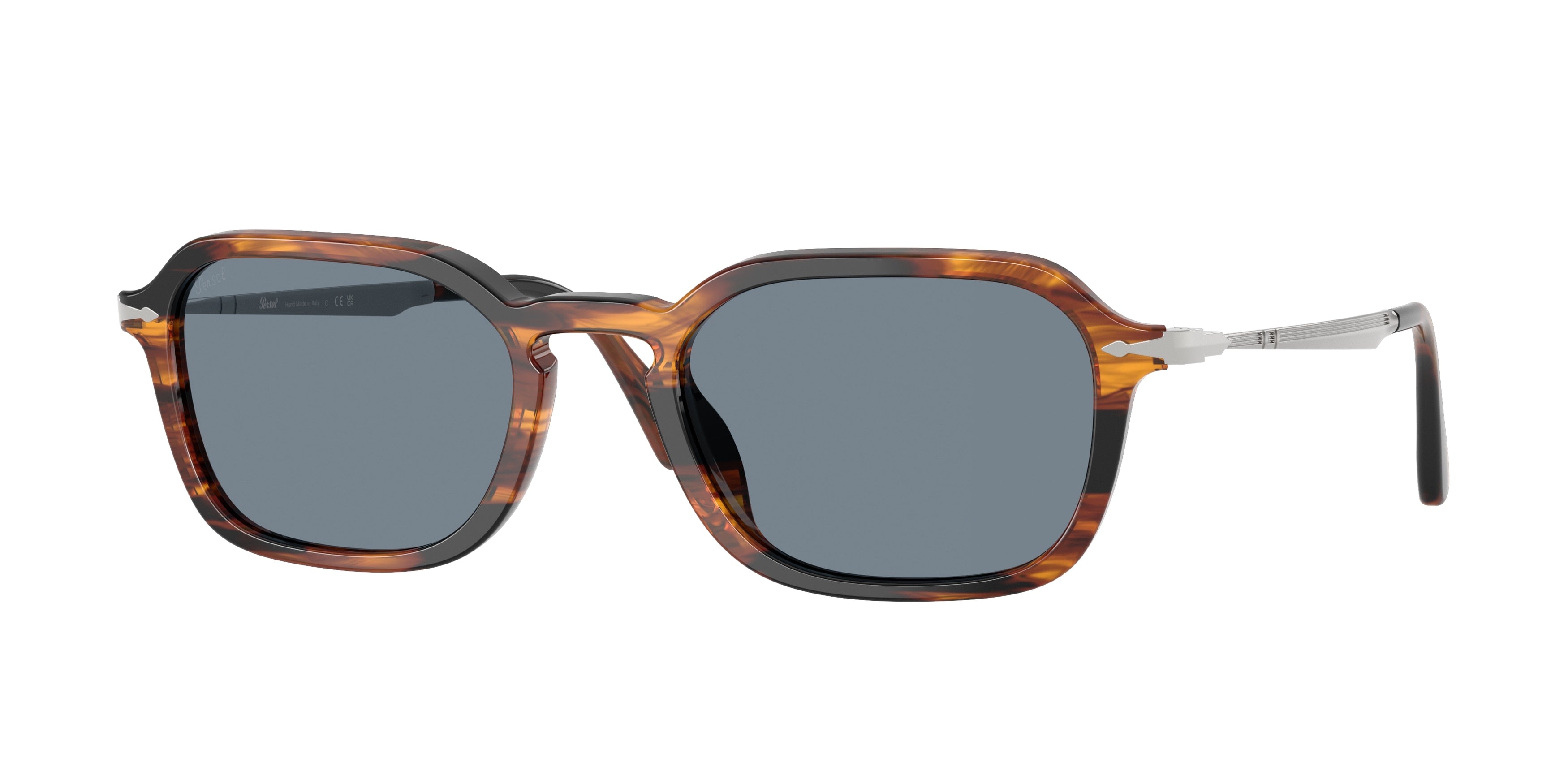 PERSOL 0PO3381S STRIPED BLACK & BROWN phantos sunglasses by PERSOL