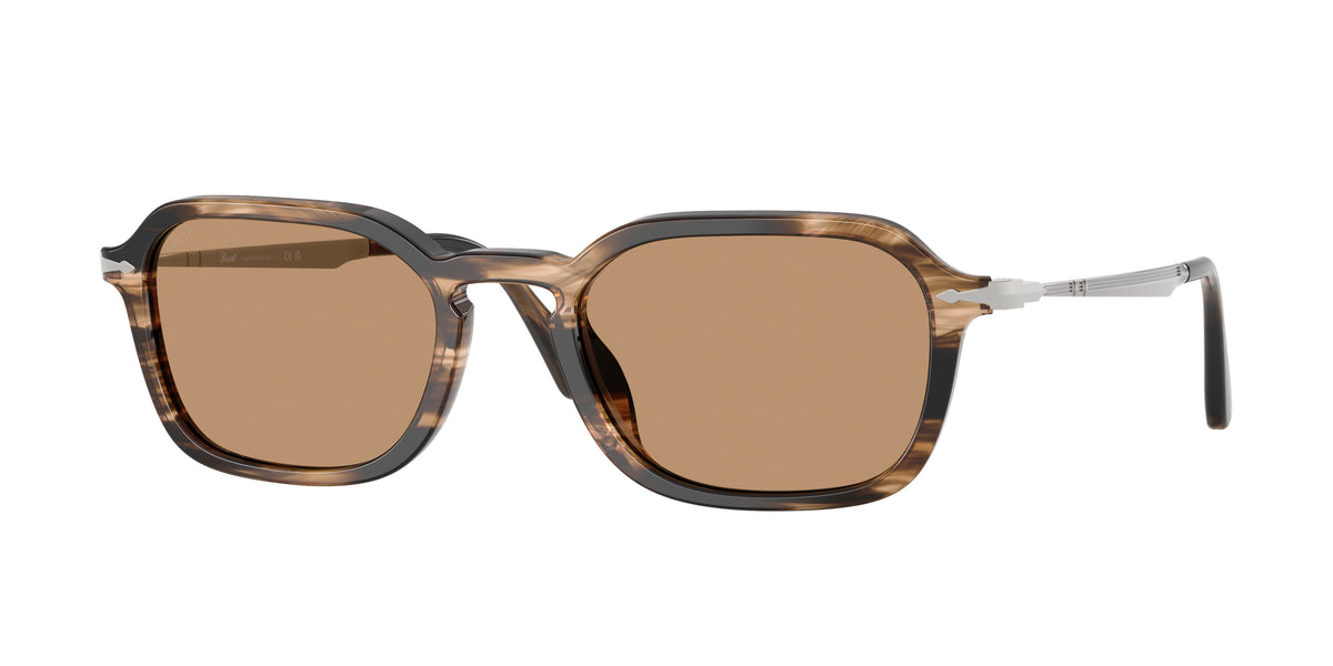 PERSOL 0PO3381S STRIPED BLACK & GREISH BROWN phantos sunglasses by PERSOL