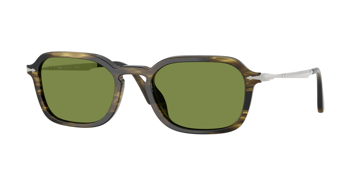 PERSOL 0PO3381S STRIPED BLACK & OLIVE GREEN phantos sunglasses by PERSOL