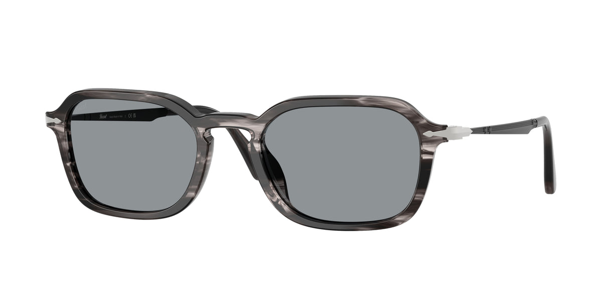 PERSOL 0PO3381S STRIPED BLACK & GREY phantos sunglasses by PERSOL