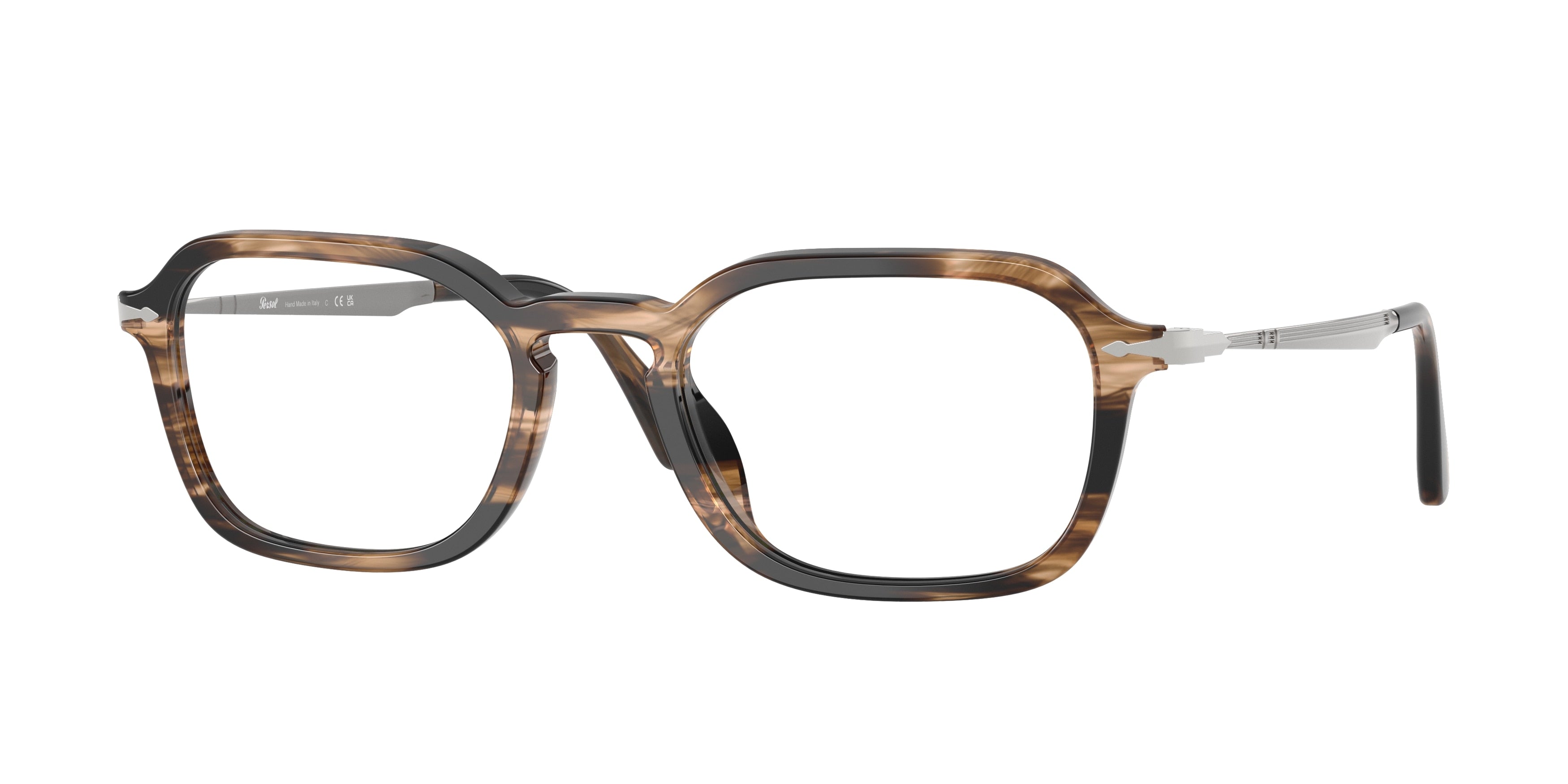 PERSOL 0PO3381V STRIPED BLACK & GREISH BROWN pillow glasses by PERSOL