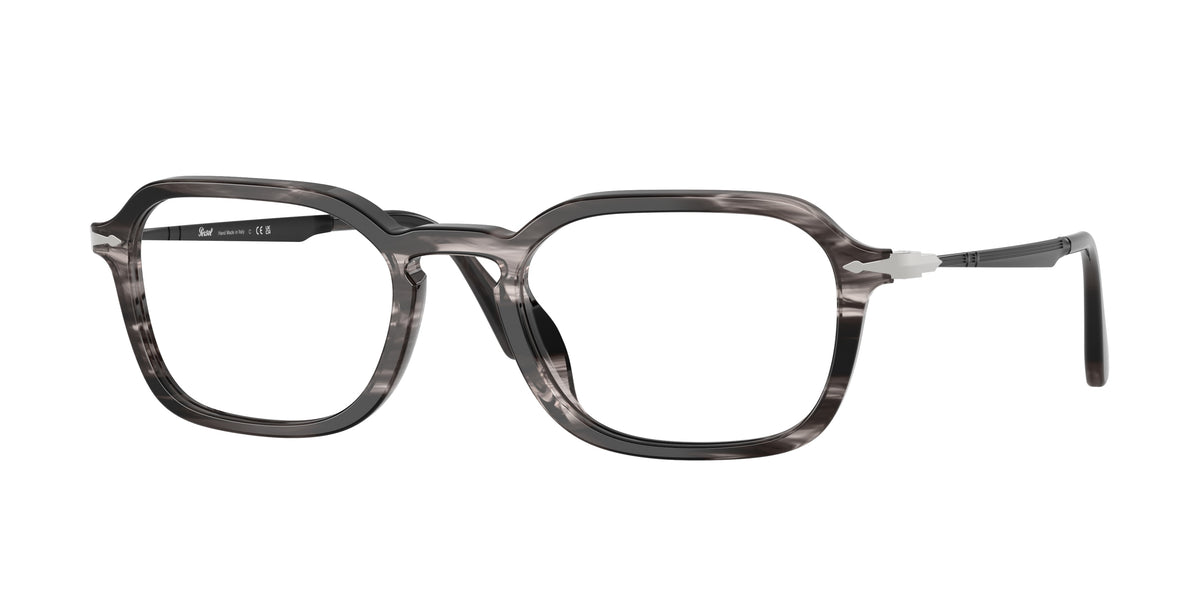 PERSOL 0PO3381V STRIPED BLACK & GREY pillow glasses by PERSOL