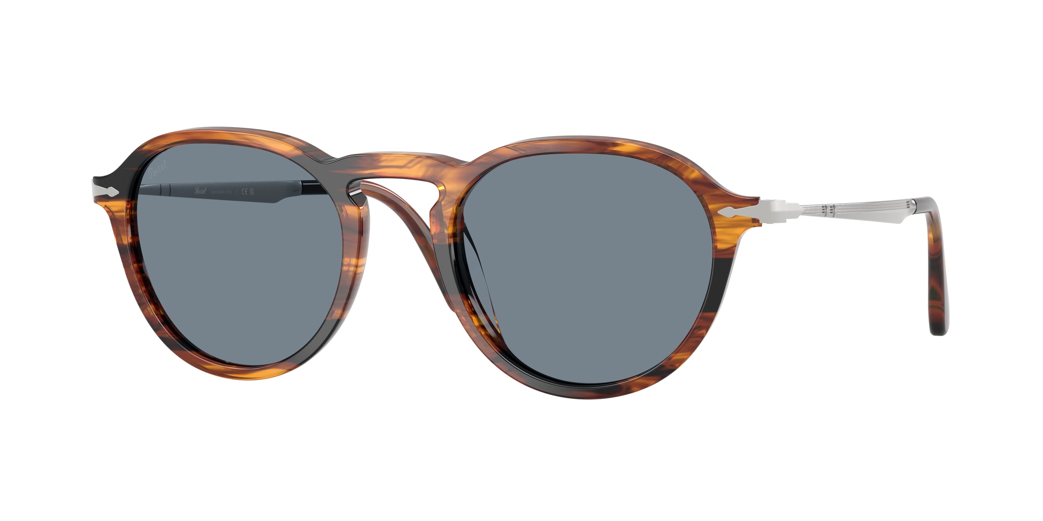 PERSOL 0PO3383S STRIPED BLACK & BROWN phantos sunglasses by PERSOL
