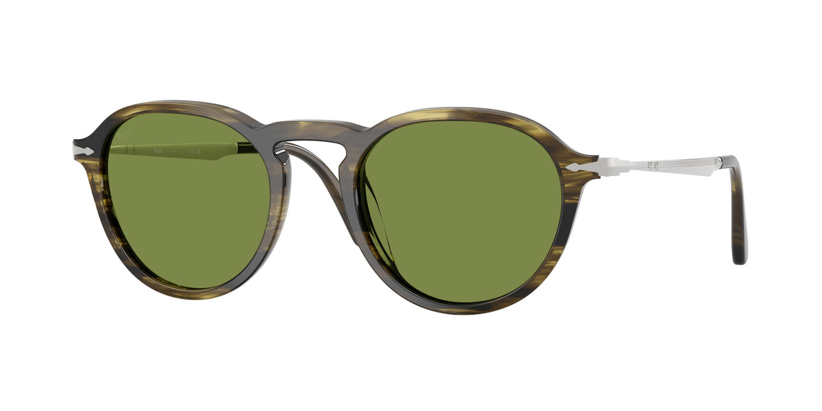 PERSOL 0PO3383S STRIPED BLACK & OLIVE GREEN phantos sunglasses by PERSOL