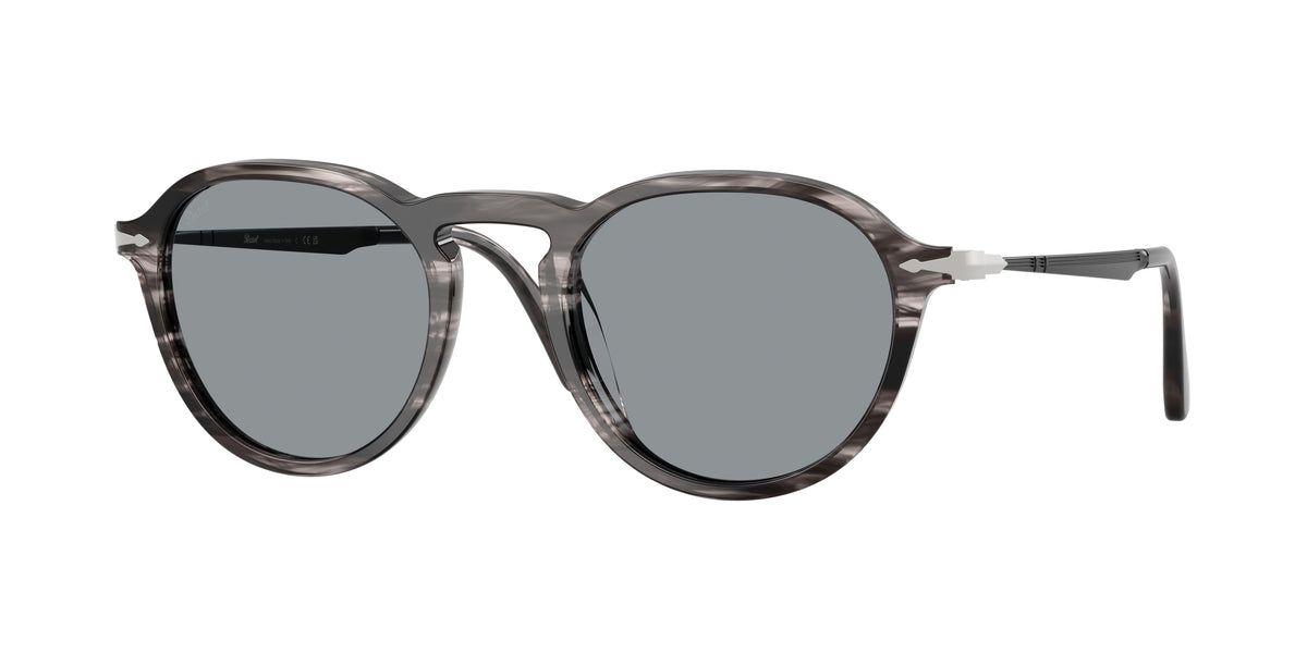 PERSOL 0PO3383S STRIPED BLACK & GREY phantos sunglasses by PERSOL
