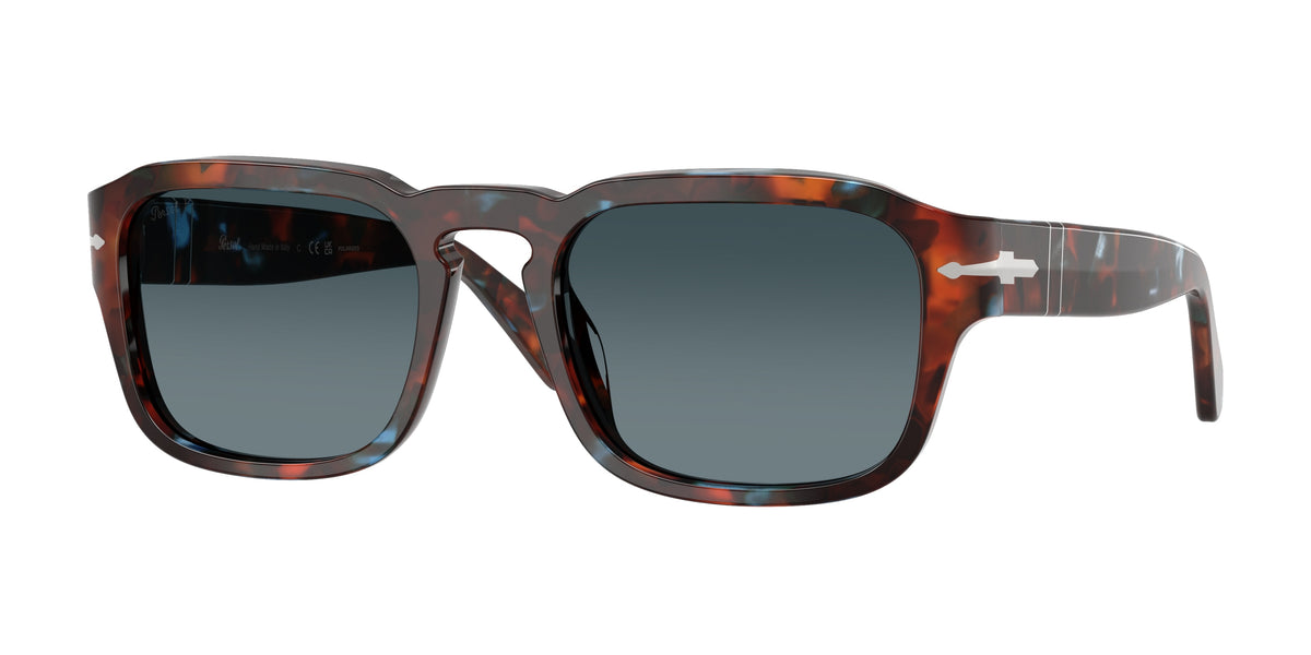 PERSOL 0PO3386S TORTOISE BROWN & PEARL BLUE pillow sunglasses by PERSOL
