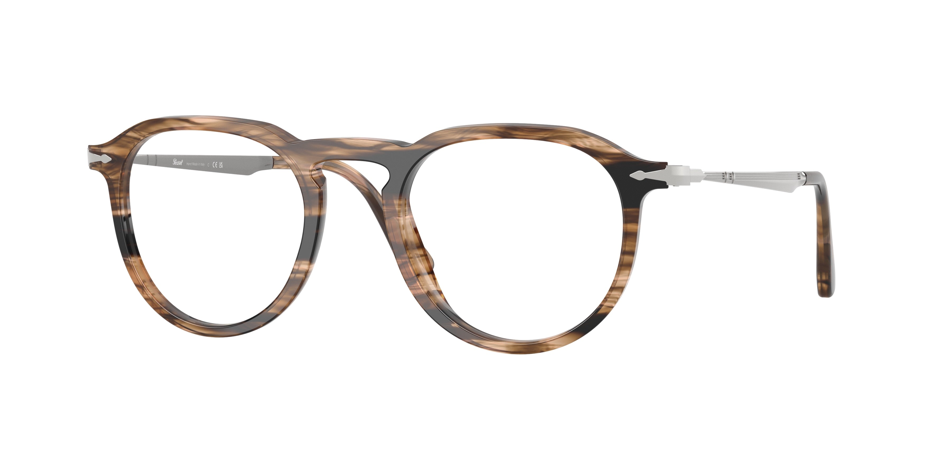 PERSOL 0PO3387V STRIPED BLACK & GREISH BROWN pillow glasses by PERSOL