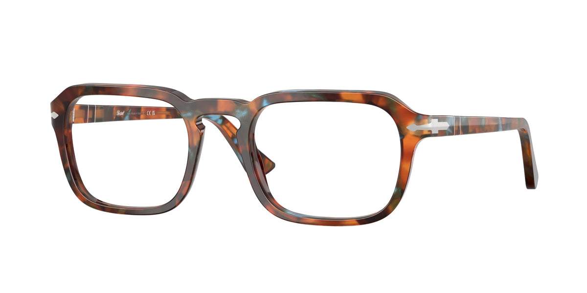 PERSOL 0PO3390V TORTOISE BROWN & PEARL BLUE square glasses by PERSOL
