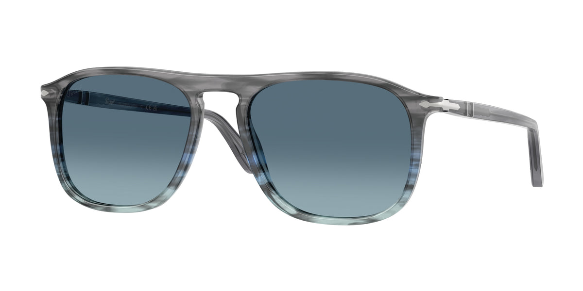 PERSOL 0PO3392S STRIPED GREY GRADIENT BLUE square sunglasses by PERSOL