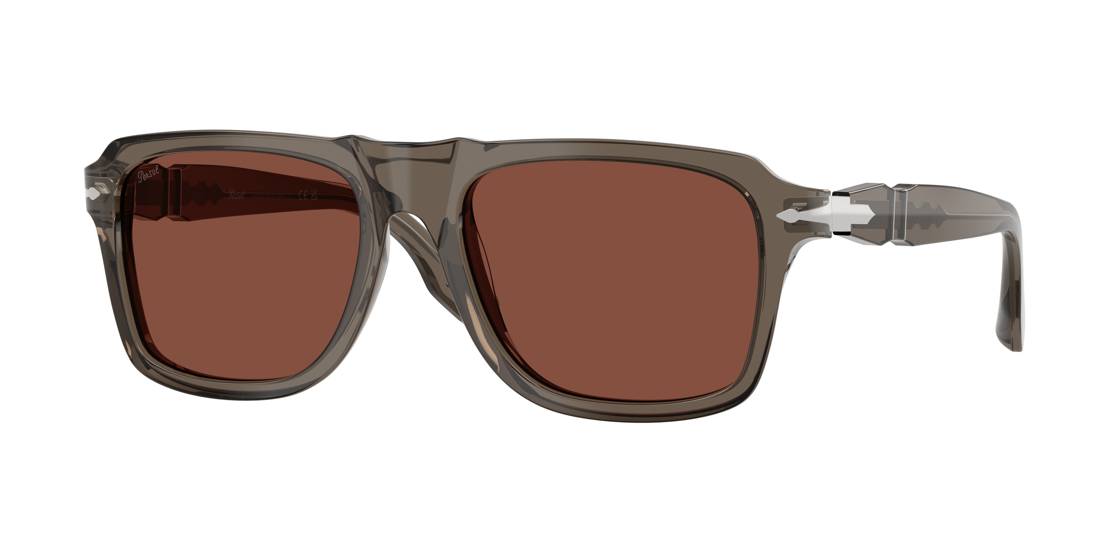 PERSOL 0PO8002S OPAL GREY rectangle sunglasses by PERSOL