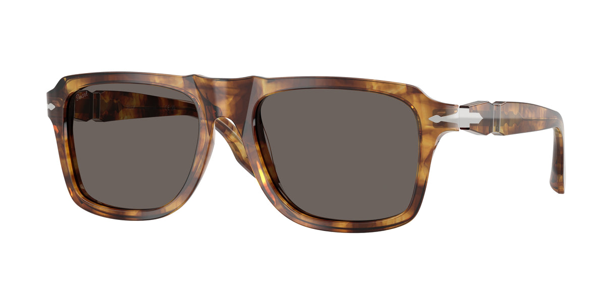 PERSOL 0PO8002S MILKY YELLOW HAVANA rectangle sunglasses by PERSOL