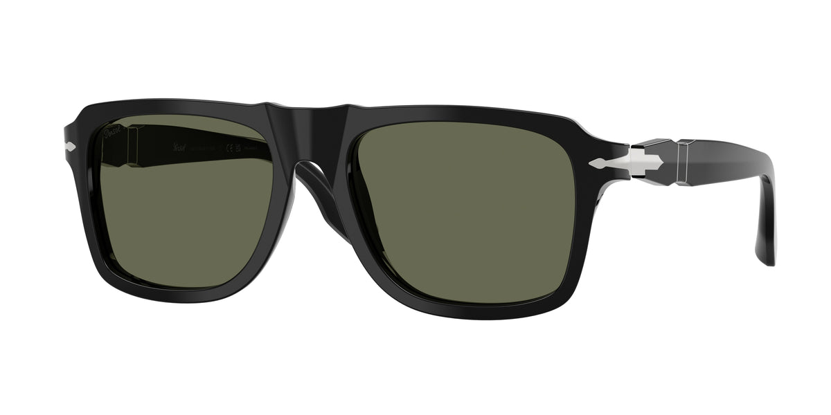 PERSOL 0PO8002S BLACK rectangle sunglasses by PERSOL