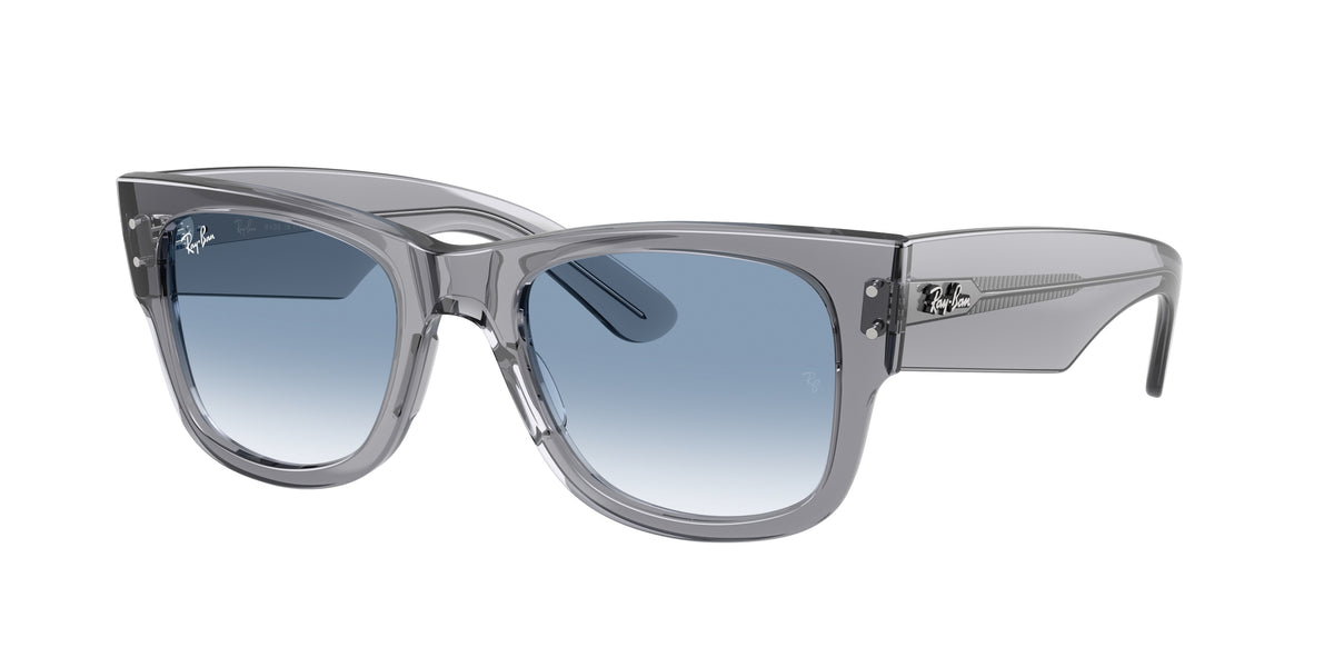 RAY-BAN 0RB0840S TRANSPARENT GREY square sunglasses by RAY-BAN