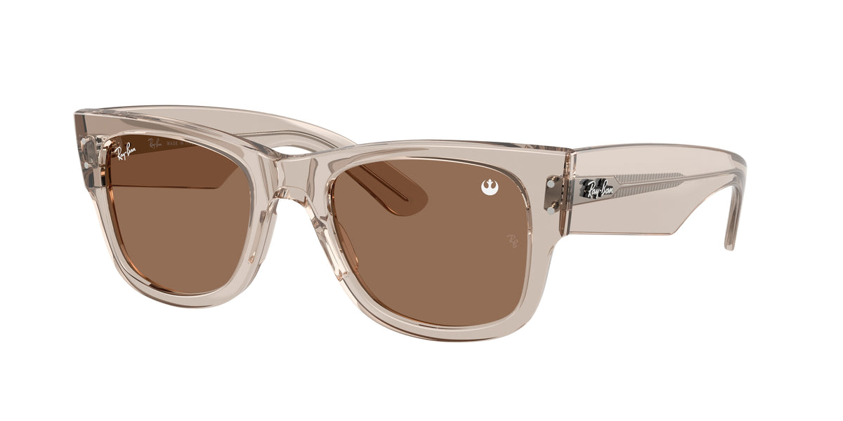 RAY-BAN 0RB0840S TRANSPARENT LIGHT BROWN square sunglasses by RAY-BAN