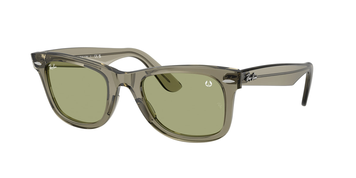 RAY-BAN 0RB2140 TRANSPARENT GREEN square sunglasses by RAY-BAN