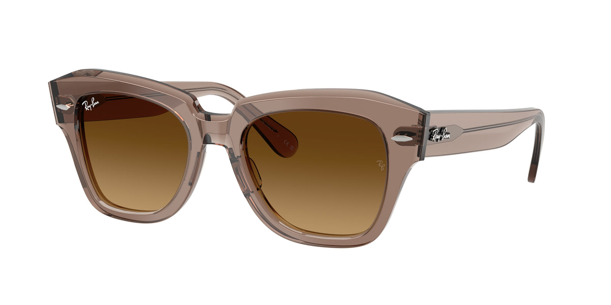 RAY-BAN 0RB2186 TRANSPARENT LIGHT BROWN square sunglasses by RAY-BAN