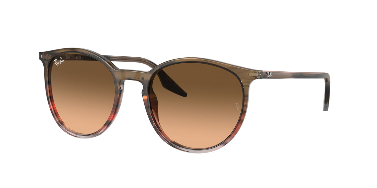RAY-BAN 0RB2204 STRIPED BROWN & RED phantos sunglasses by RAY-BAN