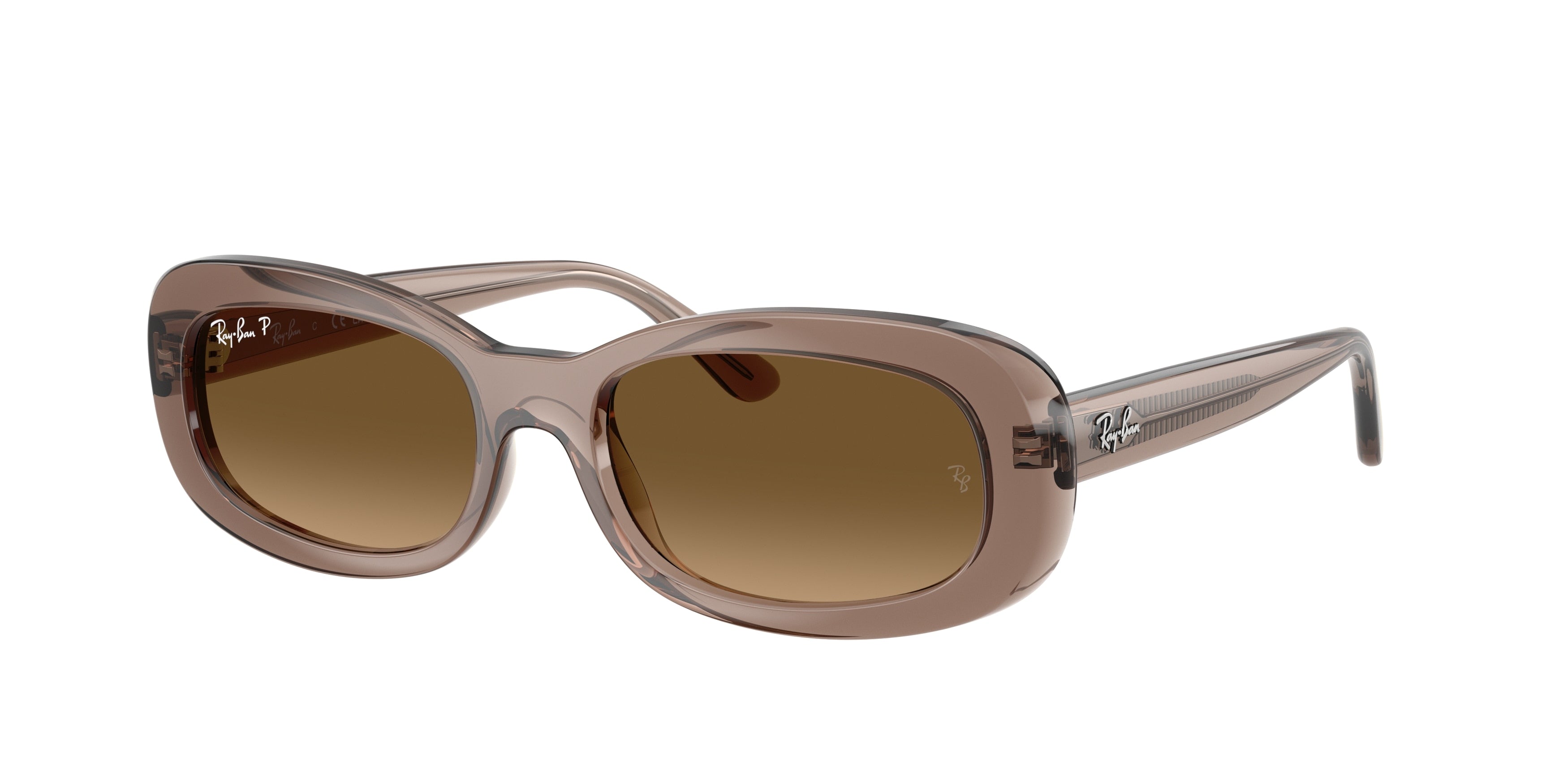 RAY-BAN 0RB2221 TRANSPARENT BEIGE oval sunglasses by RAY-BAN