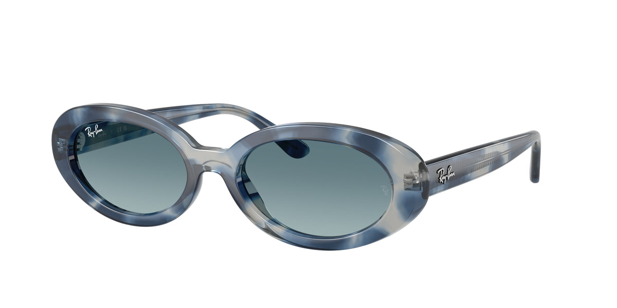 RAY-BAN 0RB2223 OPAL BLUE HAVANA oval sunglasses by RAY-BAN