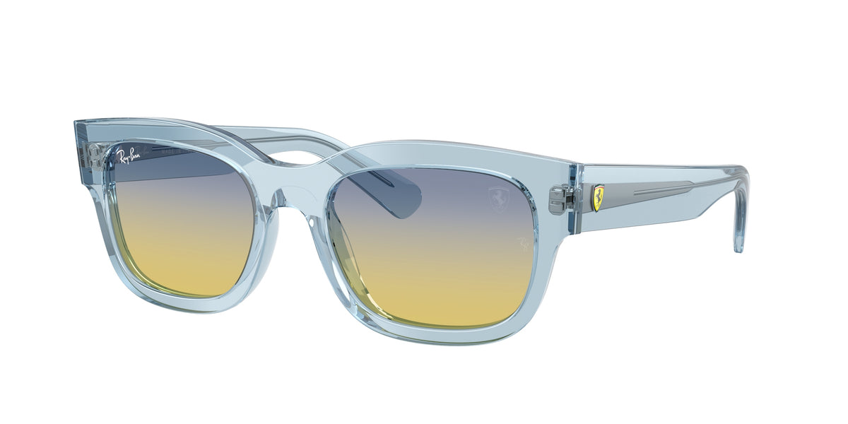 RAY-BAN 0RB2228M TRANSPARENT LIGHT BLUE square sunglasses by RAY-BAN