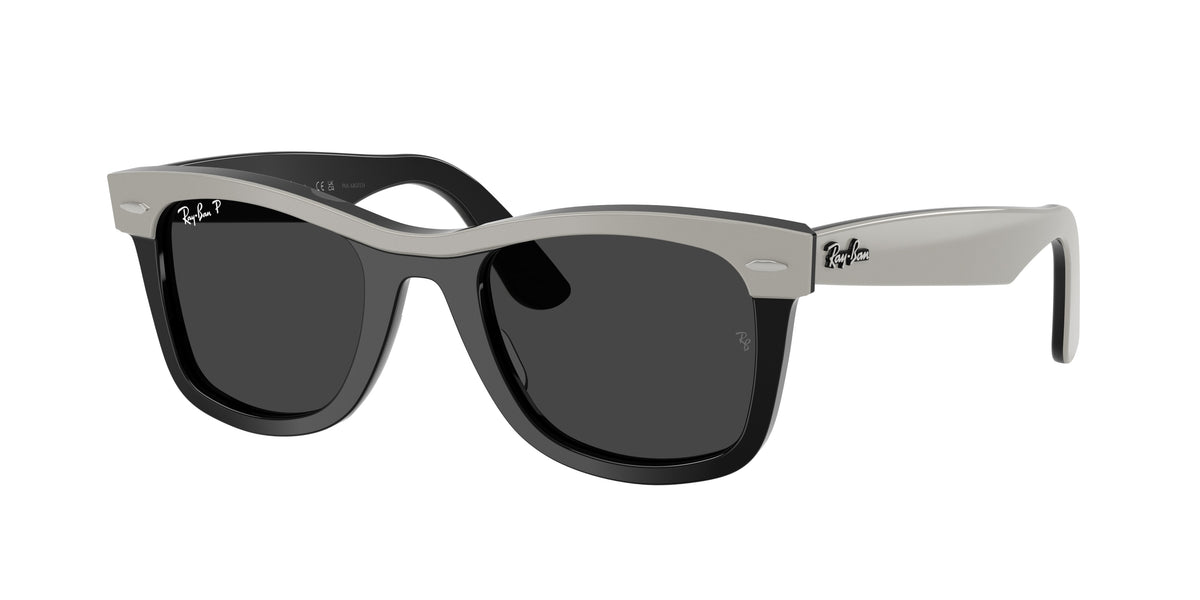 RAY-BAN 0RB2240 GREY ON BLACK square sunglasses by RAY-BAN