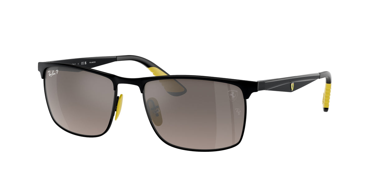 RAY-BAN 0RB3726M BLACK ON BLACK rectangle sunglasses by RAY-BAN
