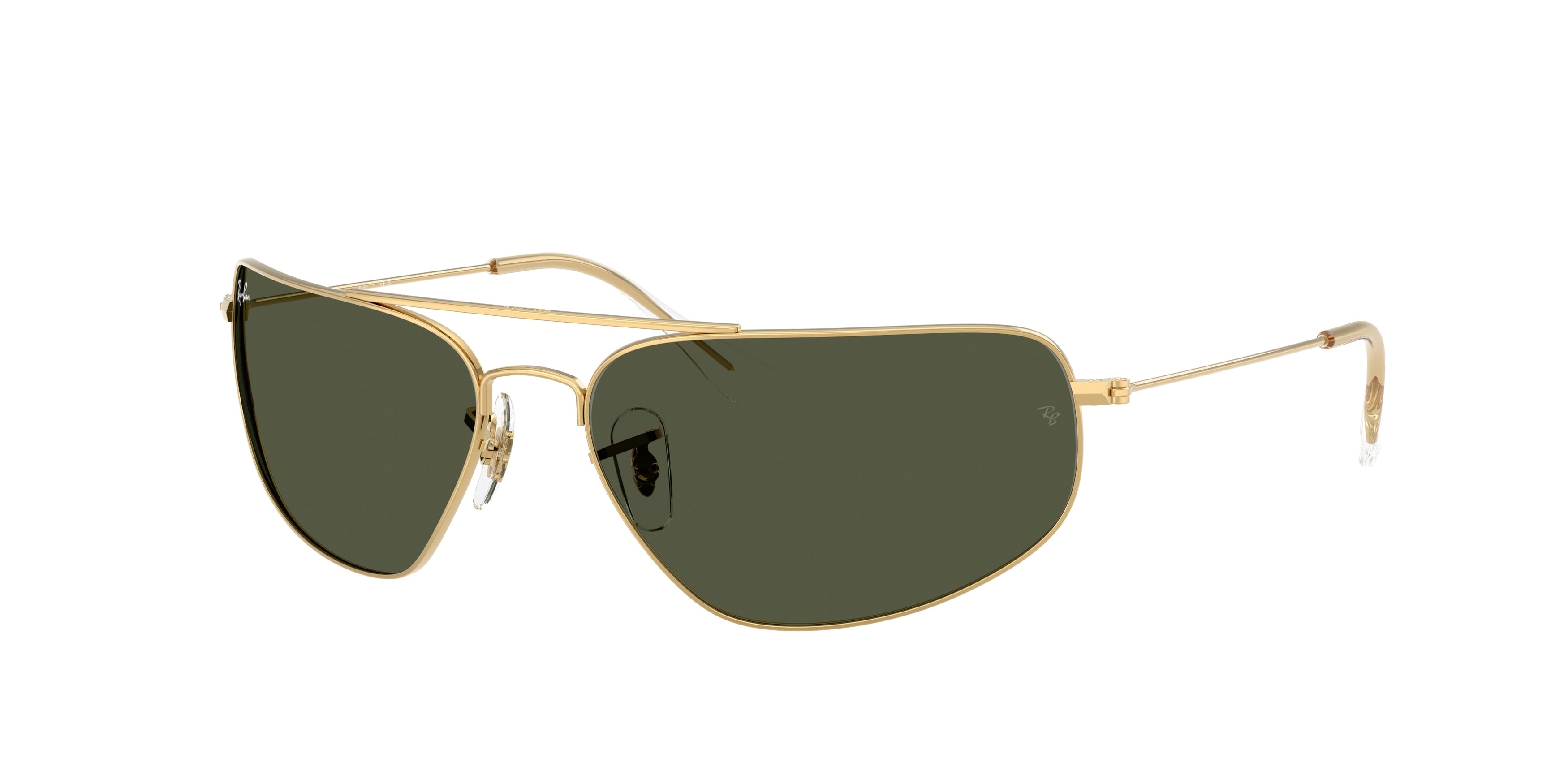 RAY-BAN 0RB3780 ARISTA GOLD rectangle sunglasses by RAY-BAN
