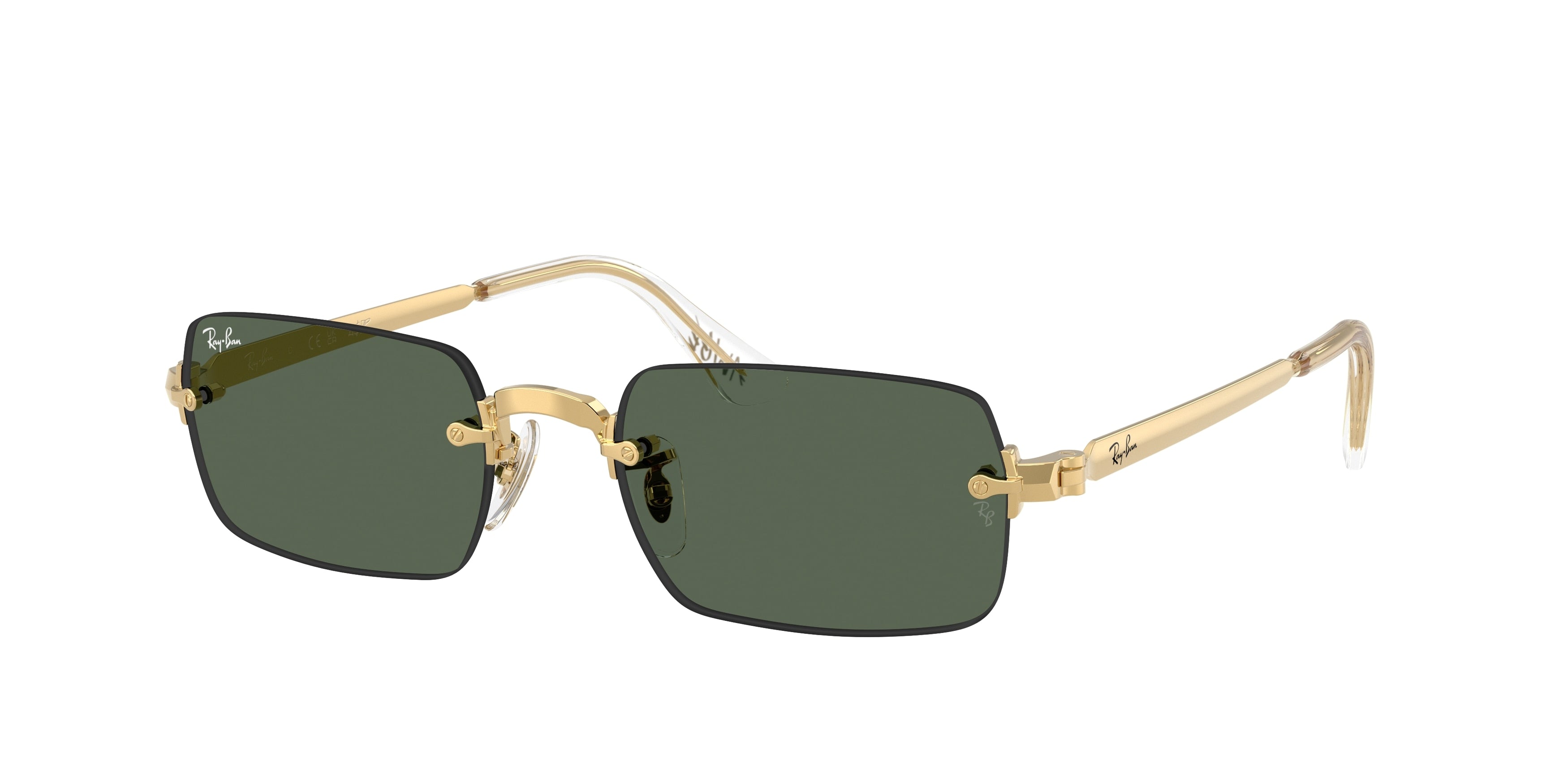 RAY-BAN 0RB3928 ARISTA GOLD rectangle sunglasses by RAY-BAN