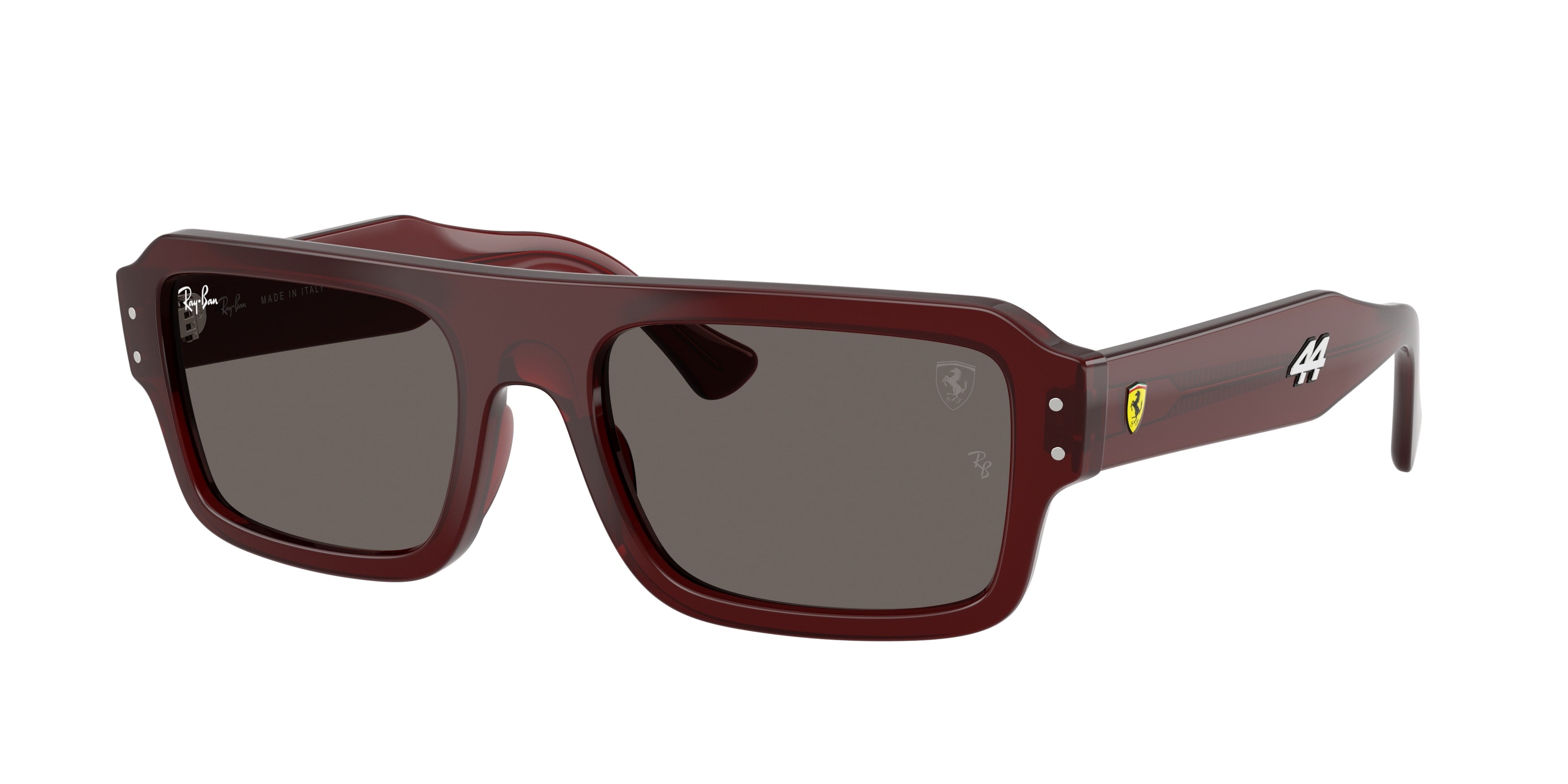 RAY-BAN 0RB4454M RED TRASPARENT rectangle sunglasses by RAY-BAN