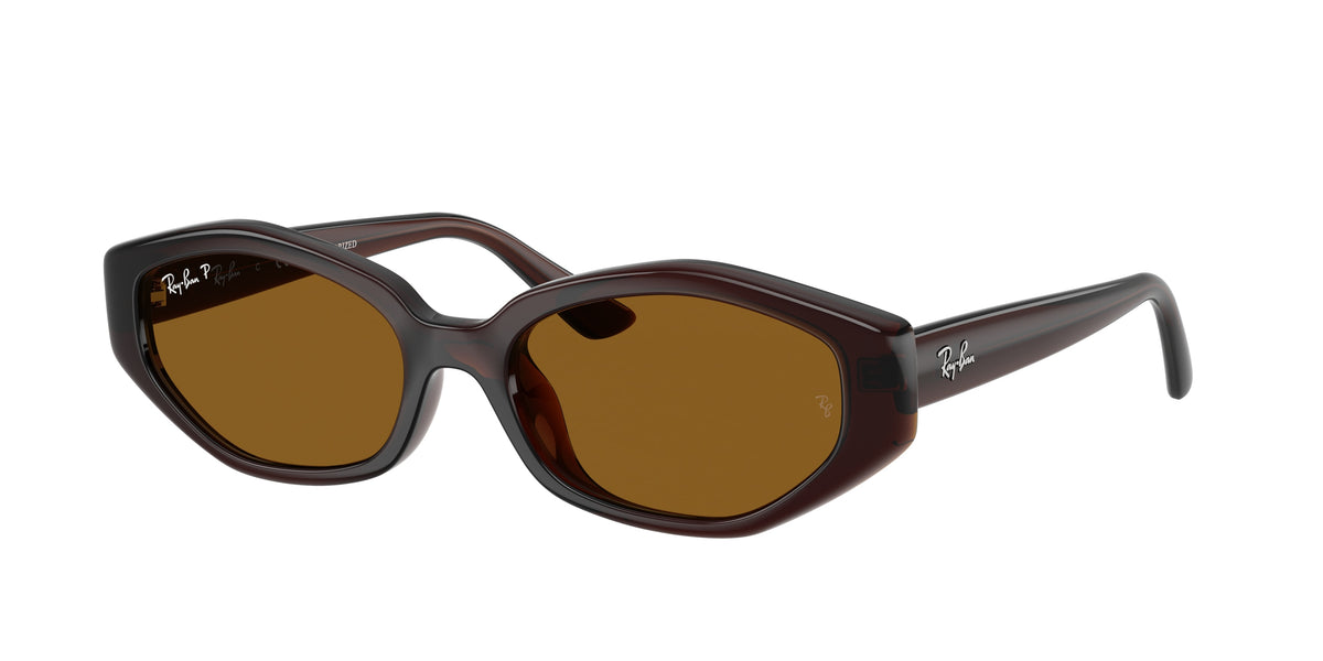 RAY-BAN 0RB4473D DARK BROWN irregular sunglasses by RAY-BAN