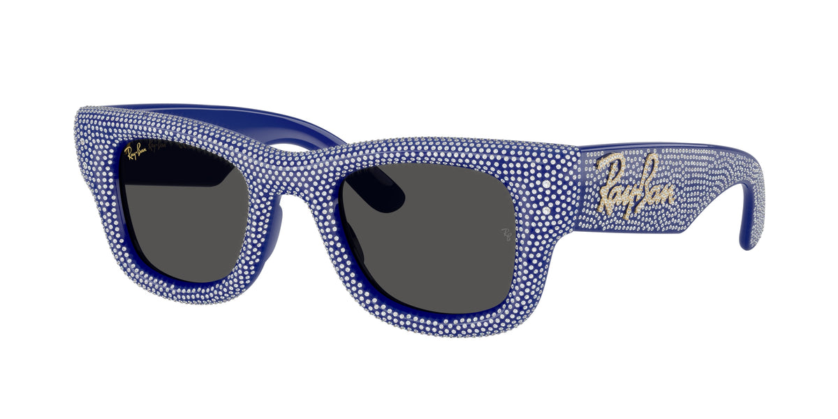 RAY-BAN 0RB4940BP BLUE & STRASS PAVE square sunglasses by RAY-BAN