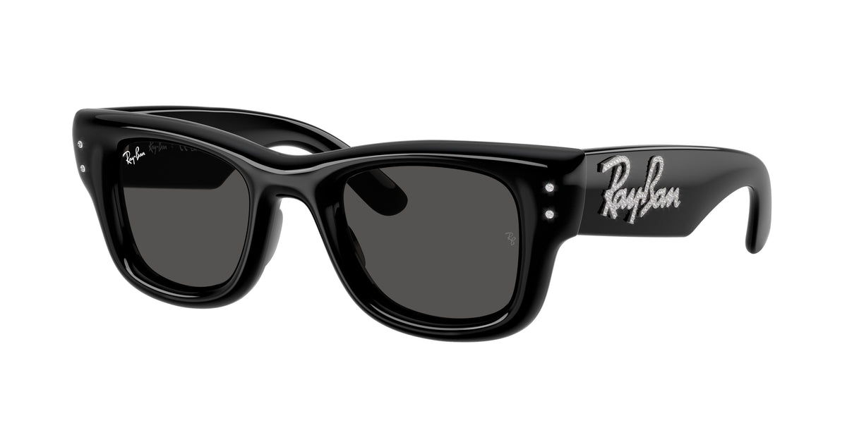 RAY-BAN 0RB4940B BLACK & STRASS square sunglasses by RAY-BAN