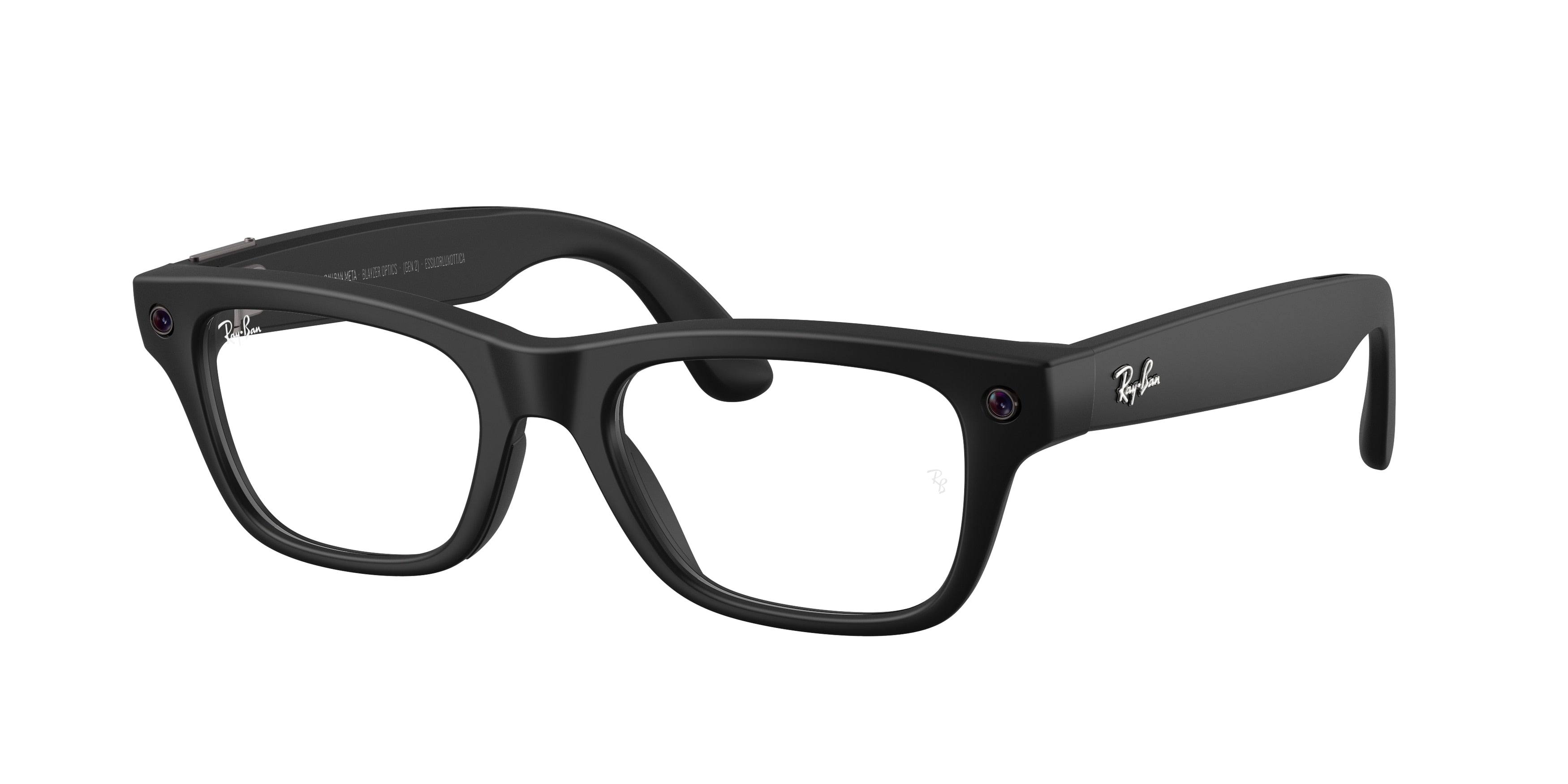 Ray-Ban Wearable 0RW7001 BLACK rectangle AI Glasses by Ray-Ban