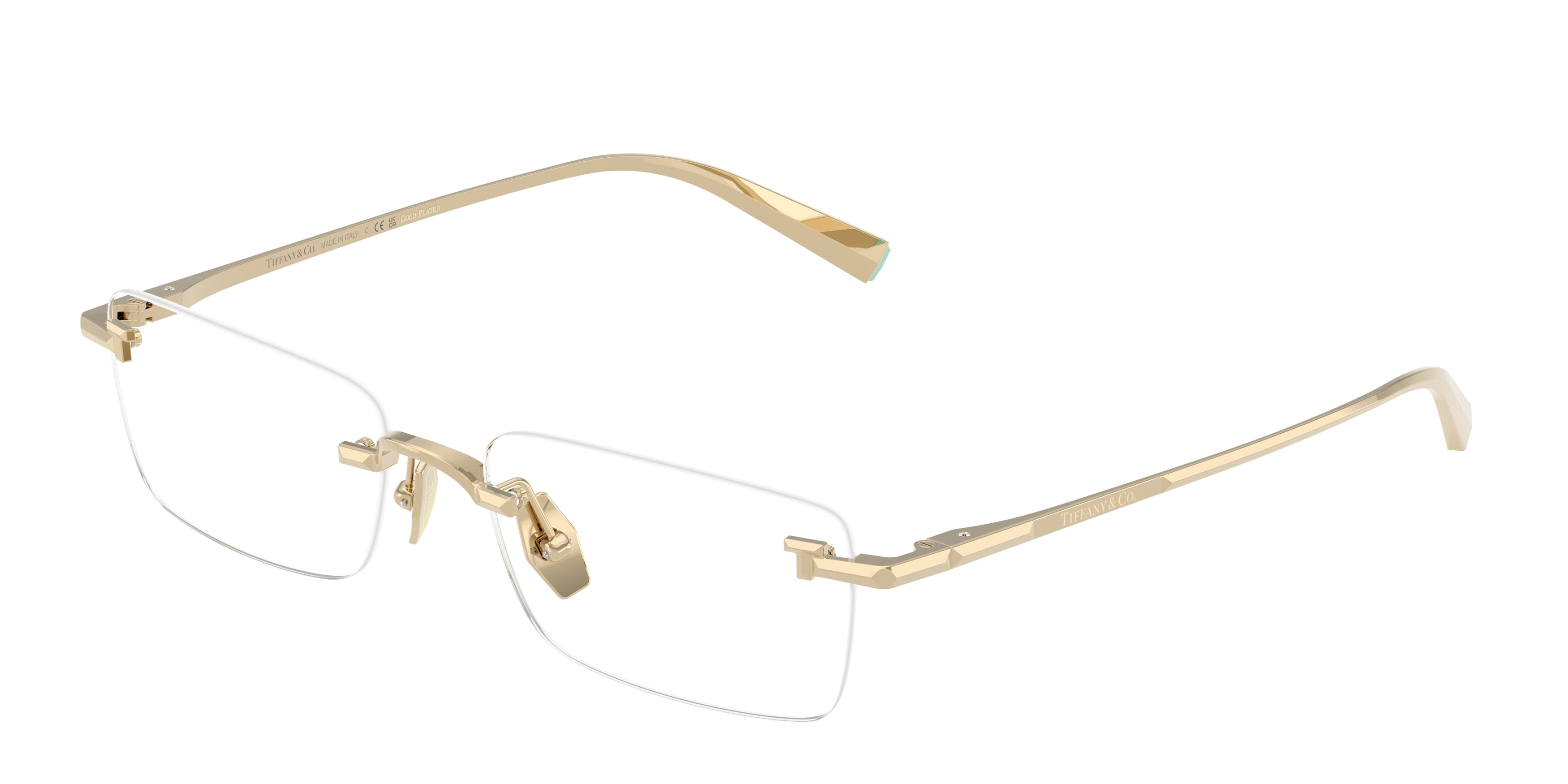 TIFFANY 0TF1177KB PALE GOLD PLATED rectangle glasses by TIFFANY
