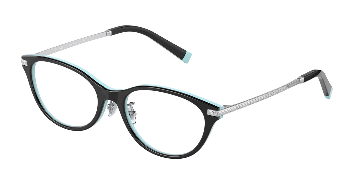 TIFFANY 0TF2210D BLACK ON TIFFANY BLUE cat eye glasses by TIFFANY