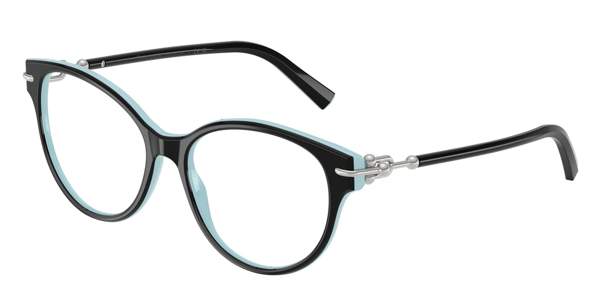 TIFFANY 0TF2289 BLACK ON TIFFANY BLUE cat eye glasses by TIFFANY