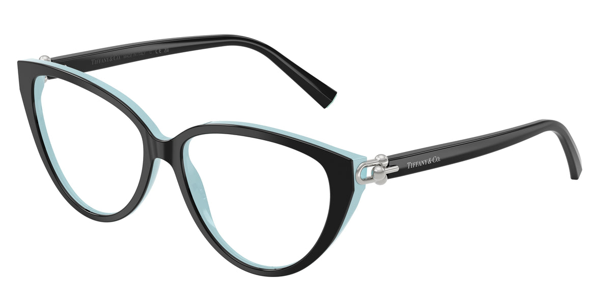 TIFFANY 0TF2292 BLACK ON TIFFANY BLUE cat eye glasses by TIFFANY