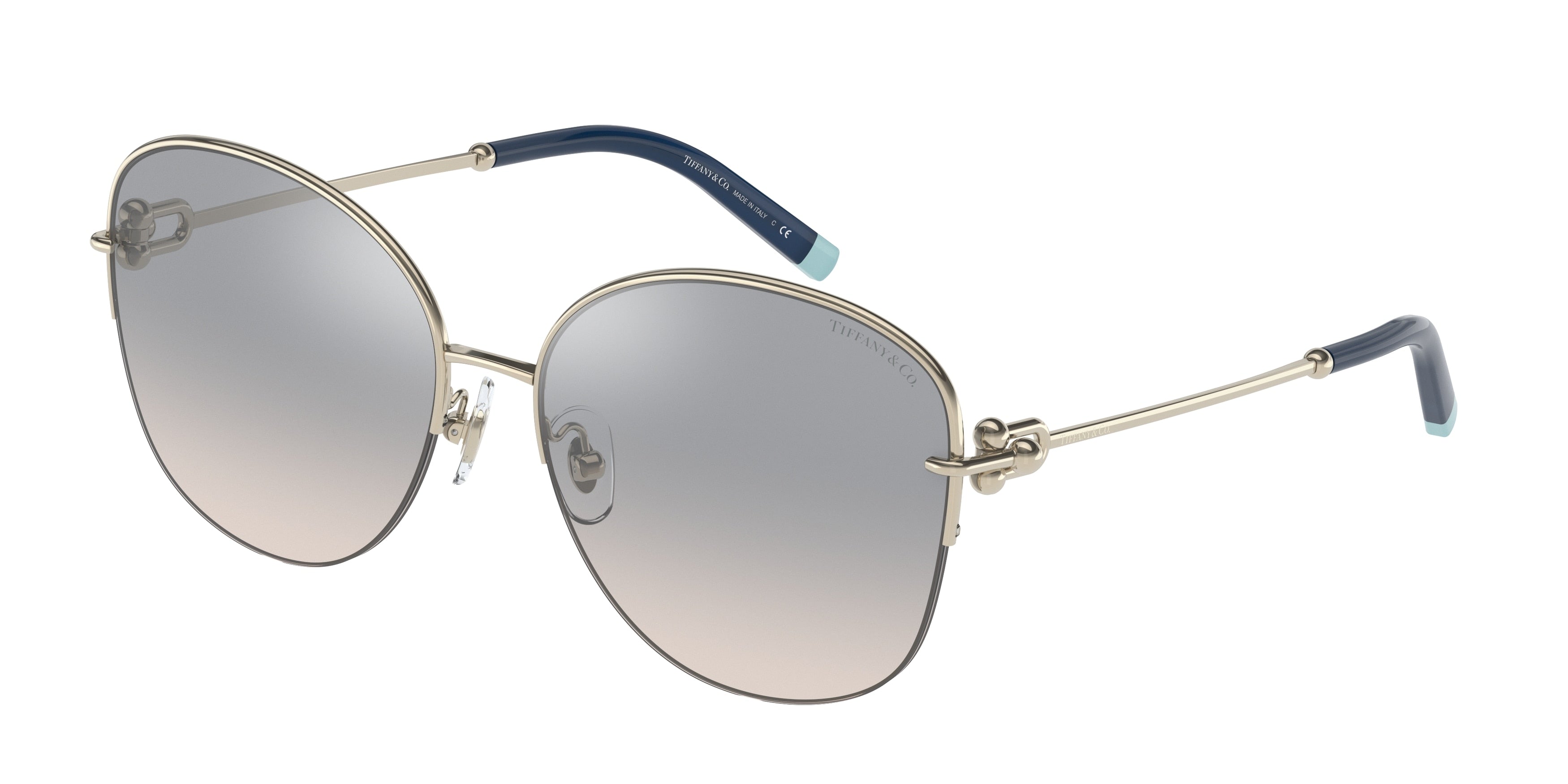 TIFFANY 0TF3082 PALE GOLD rectangle sunglasses by TIFFANY