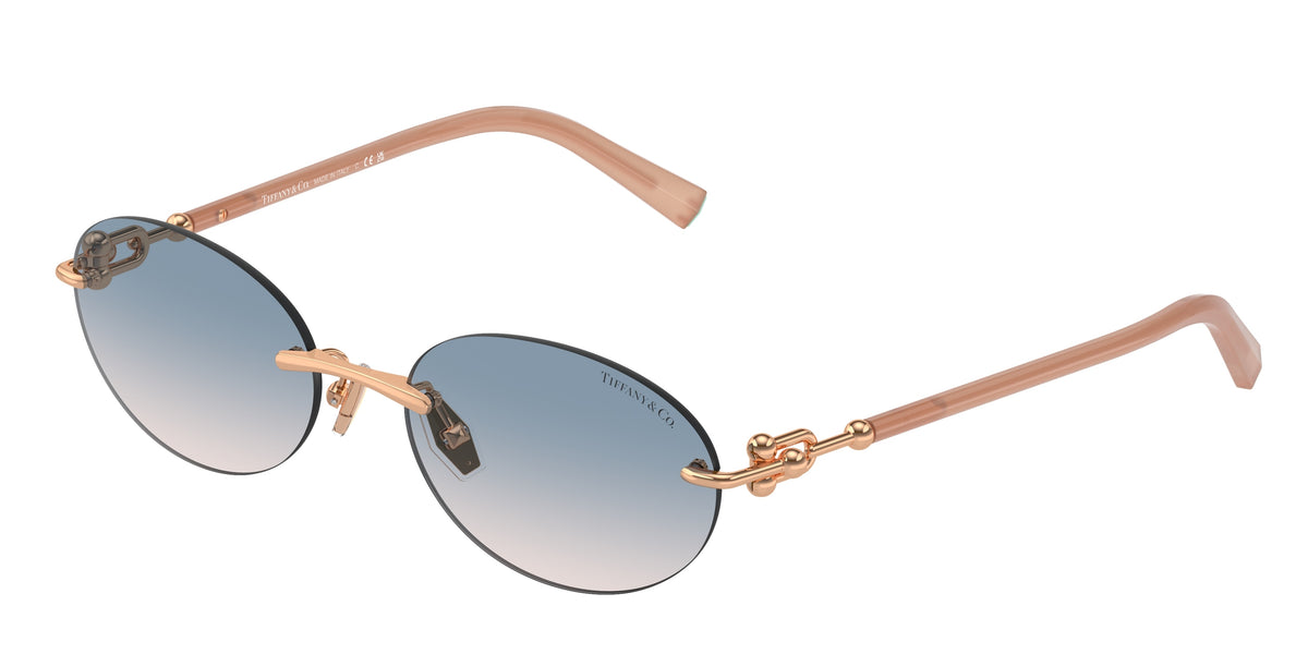 TIFFANY 0TF3104D ROSE GOLD oval sunglasses by TIFFANY